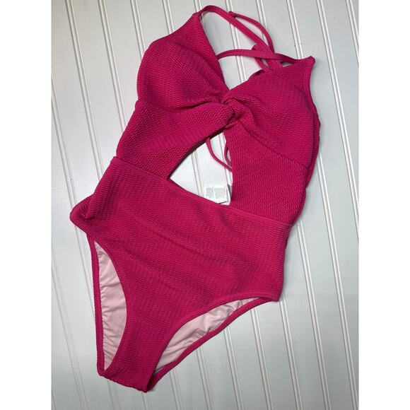 NWT Cupshe Cutout Ruched One Piece Swimsuit Swim Paddle Beach Surf BUNDLE Sz S - Picture 6 of 7